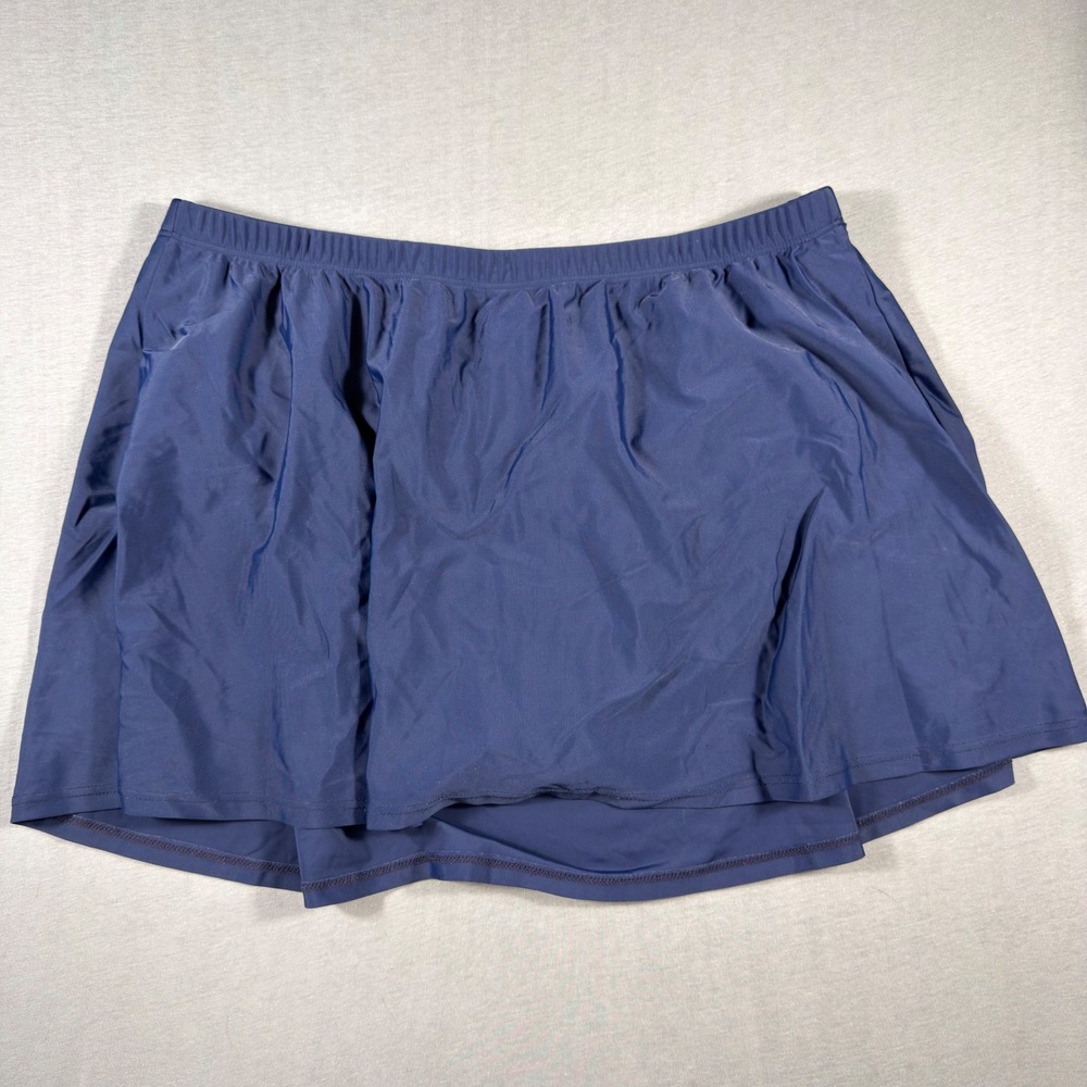 Swimsuits For All Navy Blue Swim Skirt Plus Size 20 Solid Skirted Bottoms